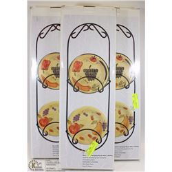 NEW DECORATIVE HANGING RACK WITH 2 PLATES X3