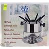 Image 1 : 10-PC STAINLESS STEEL FONDUE SET
