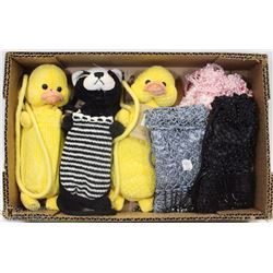 BOX W/6 NEW PURSES - 3 KIDS PURSES &