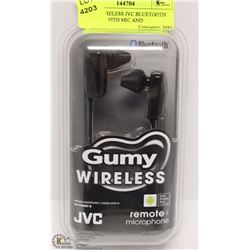 GUMY WIRELESS JVC BLUETOOTH HEADSET WITH MIC AND