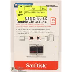 SANDISK DUAL ULTRA USB DRIVE 3.0 16GB
