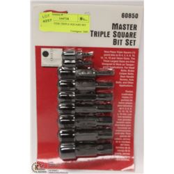 LISLE MASTER TRIPLE SQUARE BIT SET 9PC