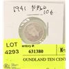 Image 1 : 1941 NEW FOUNDLAND TEN CENT COIN
