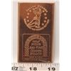 Image 1 : HALF POUND FALLEN HEROES .999 FINE COPPER BULLION