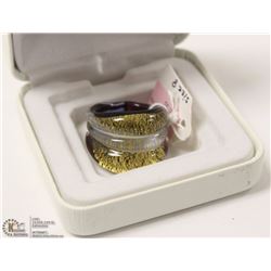 MURANO 24K THREE TONE GLASS RING SIZE 8