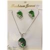 Image 1 : GREEN AUSTRIAN CRYSTAL NECKLACE SET