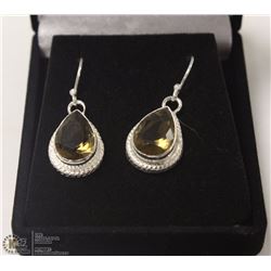 130-SMOKEY TOPAZ GEMSTONE EARRINGS