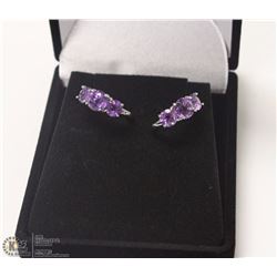 115-GENUINE AMETHYST EARRINGS