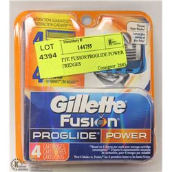 GILLETTE FUSION PROGLIDE POWER 4 CARTRIDGES