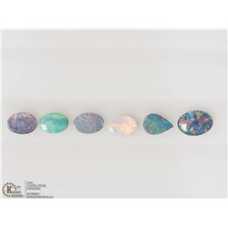 6 OPAL DOUBLET(APPROX. 2.5CT)GEMSTONES