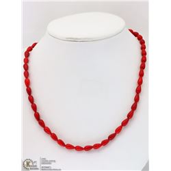 POLYMERIZED CORAL BEADS NECKLACE