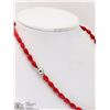 Image 2 : POLYMERIZED CORAL BEADS NECKLACE