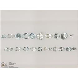 GENUINE AQUAMARINE MIXED SHAPED GEMSTONES