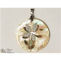 STERLING SILVER MOTHER OF PEARL PENDANT