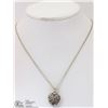 Image 1 : STERLING SILVER HEART SHAPED NECKLACE