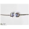 Image 2 : STERLING SILVER TANZANITE STUD EARRINGS