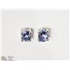 Image 3 : STERLING SILVER TANZANITE STUD EARRINGS