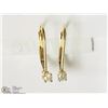 Image 1 : 14KT YELLOW GOLD DIAMOND EARRINGS