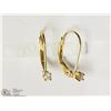 Image 3 : 14KT YELLOW GOLD DIAMOND EARRINGS