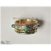 Image 1 : ST SILVER TURQUOISE STACKABLE MOVING SIZE 10 RINGS
