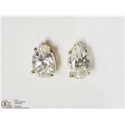 10KT YELLOW GOLD CUBIC ZIRCONIA STUD EARRINGS