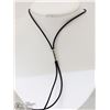 Image 1 : PERSONA BLACK LEATHER LARIAT NECKLACE