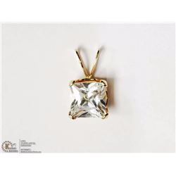 10KT YELLOW GOLD CUBIC ZIRCONIA PENDANT