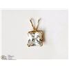 Image 1 : 10KT YELLOW GOLD CUBIC ZIRCONIA PENDANT