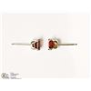 Image 2 : 10KT WHITE GOLD GARNET STUD EARRINGS