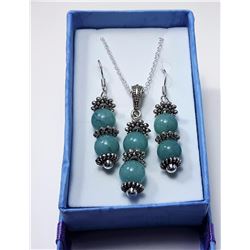 #7 - NATURAL 8MM AQUAMARINE SET