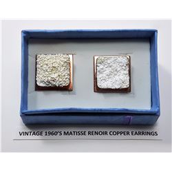 #3 - VINTAGE MATISSE-RENIOR COPPER  EARRINGS