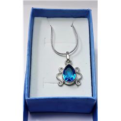 #10 - LONDON BLUE TOPAZ PENDANT ON CHAIN