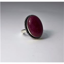 #14 - NATURAL KASHMIR OVAL RUBY RING