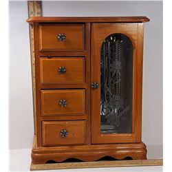 #2 - ETCHED GLASS FRONTED JEWELLERY BOX