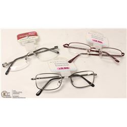 LOT OF 3 READING GLASSES +2.50
