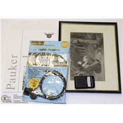 FLAT OF ESTATE ITEMS INCL TRANSISTOR RADIO, RADIO