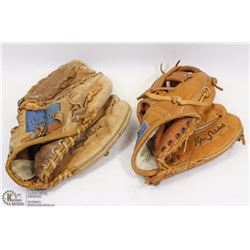 2 SUPERSTAR COWHIDE BASEBALL GLOVES