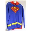 Image 1 : NEW ADULT SIZE MED. SUPERMAN ZIPPERED