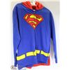 Image 1 : NEW ADULT SIZE MED. SUPERMAN ZIPPERED