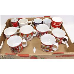 FLAT OF COLLECTIBLE CAMPBELL SOUP MUGS & BOWLS