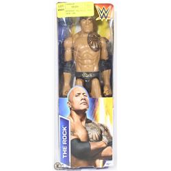WWE CERTIFIED " THE ROCK " DOLL NEW IN BOX  12IN