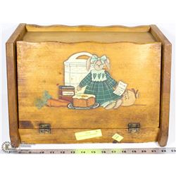 ANTIQUE WOODEN BREAD BIN