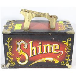 VINTAGE SHOE SHINE 5CENT SHOE SHINING BOX