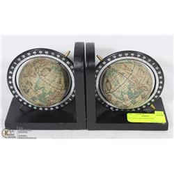 SET OF GLOBE BOOK ENDS