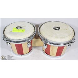 PAIR OF CLUB SALSA WOOD DRUMS