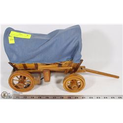 ANTIQUE HANDCRAFTED WOOD WAGON LAMP