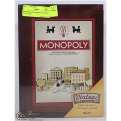 NEW SEALED MONOPOLY GAME IN WOOD BOX