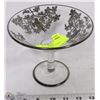 Image 1 : 1935 TIFFANY SILVER OVERLAY GLASS COMPOTE