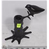Image 1 : CAST IRON BIRD VASE/PENCIL HOLDER