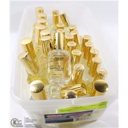 BIN OF 30 BOTTLES OF REPLICA PERFUMES